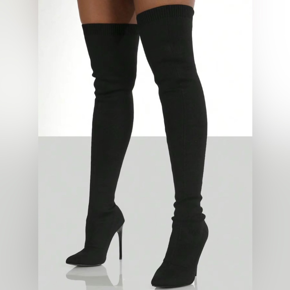 Elegant Black Women's Over-the-Knee Boots